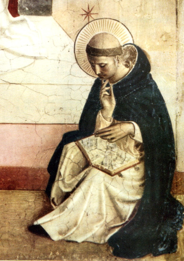 Den salige Fra Angelico (ca 1400-55): Den hellige Dominikus i bønn 